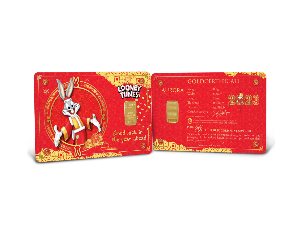 WARNER BROS x AURORA ITALIA (0.5g) 999.9 Looney Tunes: Happy